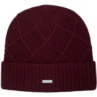 Stone Valley Burgundy Gebreide Muts van Australische Wol
