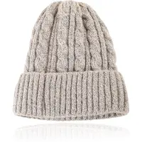 LGT JWLS Dames Beanie in Zandkleur met Kabelmotief