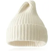 LGT JWLS Grof gebreide Beanie Muts Creme - Ruim model