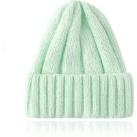 LGT JWLS Warme Wintermuts voor dames in Wol blend - Lichtgroen