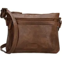 Beagles Murcia Crossbody Schoudertas - Vegan Leer - Handige Ritsvakken - Bruin