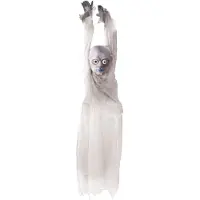 Funny fashion Hangpop 140cm met licht en geluid (wit)