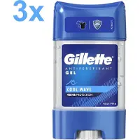 Gillette Endurance Cool Wave Antiperspirant Clear Gel - Deodorant - 3x 70 ml