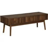 Sweeek TV meubel met 2 schuifdeurtjes Linear Donker hout