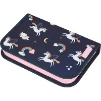 Herlitz 300001479 Federmäppchen Dreamy Unicorn dunkelblau, 20,5 x 3,8 cm