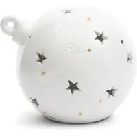 Rivièra Maison Waxinelichthouder, Kerstbal sterren print - RM Starry Christmas Bauble, Theelichthouder - wit