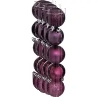 Atmosphera kerstballen - 20x stuks - framboos roze - kunststof - 5 cm