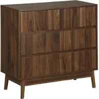 Sweeek Commode, walnoot houtdecor, 3 laden, L 80 x B 40 x H 80cm - Linear