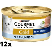 Gourmet Gold Mousse - kattenvoer natvoer - Tonijn - 12 x 85 gr
