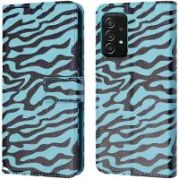 IMoshion Design Bookcase voor de Samsung Galaxy A52(s) (5G/4G) - Black Blue Stripes