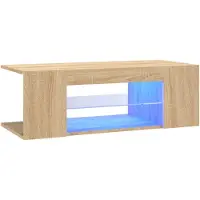vidaXL Tv-meubel met LED-verlichting 90x39x30 cm sonoma eikenkleurig