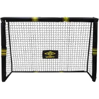 Umbro Voetbaldoel - Voetbal Goal 240 x 160 x 85 cm - Voetbalgoal Groot - Buitenspeelgoed voor Kinderen en Volwassenen - Snelle Montage - Voetbal Training Doel - Metaal - Zwart/ Geel