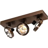 QAZQA Design spot donkerbrons 3-lichts draai- en kantelbaar - Go
