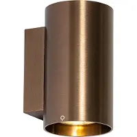 QAZQA Slimme wandlamp donkerbrons rond 2-lichts incl. 2 Wifi GU10 50mm - Sandy