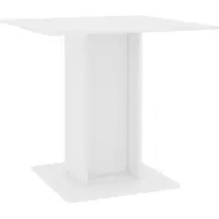 vidaXL Eettafel 80x80x75 cm bewerkt hout wit