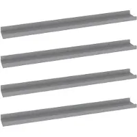 vidaXL Wandschappen 4 st 80x9x3 cm grijs