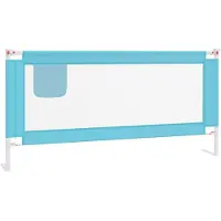 vidaXL Peuterbedhekje - 190 x 25 cm, Blauwe stof