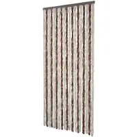 vidaXL Vliegengordijn 90x220 cm chenille beige en lichtbruin