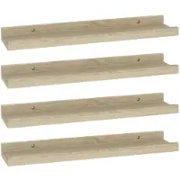 vidaXL Wandschappen 4 st 40x9x3 cm sonoma eikenkleurig