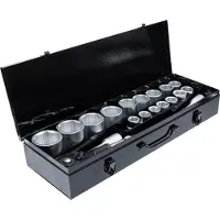 Kraftmann Dopsleutel + dopmoer, Dopsleutelset Aandrijving 20 mm (3/4") SW 19 - 50 mm 20-delig. (20 mm)
