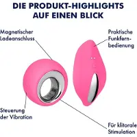 EIS , vibrator, oplegvibrator, slipvibrator met afstandsbediening, 8 cm, waterdicht, oplaadbaar, huidvriendelijke siliconen