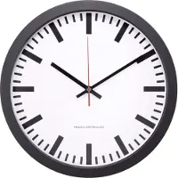 Conrad MXP301201 Wandklok Zendergestuurd 30 cm x 45 mm Zwart