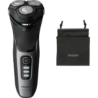 Philips 3000 serie S3231/52, Scheerapparaat met roterende scheerkop, Zwart, Grijs, Oplaadbaar, Krachtig, SH30, 2 jaar, Batterij