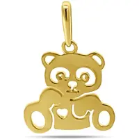 New Bling 9NBSAM-G230314 Gouden Hangertje Beertje - 11,3x11,9mm - 14 Karaat - Goud