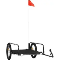 vidaXL Fietsaanhanger, zwart, 135x70x37 cm, ijzer