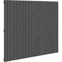 vidaXL Wandhoofdbord 127,5x3x110 cm massief grenenhout grijs