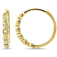 New Bling 9NBSAM-G230324 Gouden Oorringen met Schakel - 14,8x2,2mm - 14 Karaat - Goud