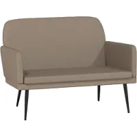 vidaXL Bankje 107x80x81 cm kunstleer cappuccinokleurig