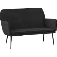 vidaXL Bankje 108x79x79 cm fluweel zwart