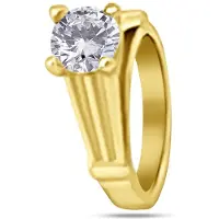 New Bling 9NBSAM-G230298 Gouden Hangertje Mini Ring - Zirkonia - 9,6x7mm - 2,2mm Zirkonia - 14 Karaat - Goud