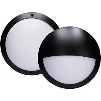 EGB LED Buitenlamp - Zwart - Rond - Muur/Plafond - E27 - 2 afdekkingen