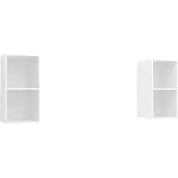 vidaXL Tv-wandmeubelen 2 st bewerkt hout wit