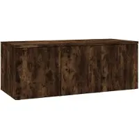 vidaXL Tv-meubel 80x34x30 cm bewerkt hout gerookt eikenkleurig