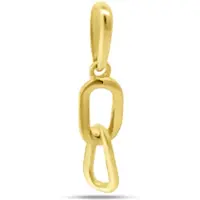 New Bling 9NBSAM-G230293 Gouden Hangertje Schakels 3,8x9,5mm - 17mm totaal Lengte - 14 Karaat - Goud