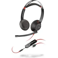 Plantronics Blackwire 5220 USB-C (Bedraad, USB-C), Kantoorheadset, Zwart