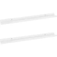 vidaXL Wandschappen 2 st 80x9x3 cm hoogglans wit