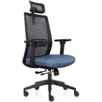 Ivol Bureaustoel Napoli Deluxe 4D - NEN-EN 1335 - Blauw