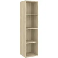 vidaXL Tv-wandmeubel 37x37x142,5 cm bewerkt hout sonoma eikenkleurig