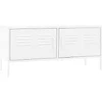 vidaXL Tv-meubel 105x35x50 cm staal wit