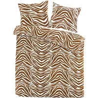 Daydream Dekbedovertrek Zebra Bruin Flanel-200 x 200 / 220 cm | 2-Persoons