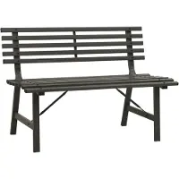 vidaXL Tuinbank 110 cm staal zwart