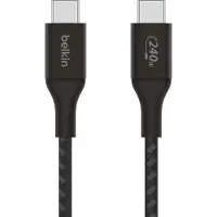Belkin , USB-kabel C 240W BoostCharge Nylon Gevlochten 1m, Zwart