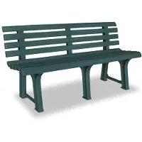 vidaXL Tuinbank 145,5x49x74 cm kunststof groen online kopen