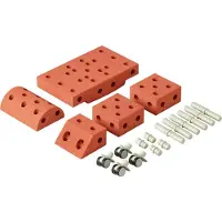 Modu Explorer Set - 20 Onderdelen - 55x40x20 cm - Burnt Orange/D - - OneSize - Motoriek speelgoed