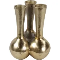 Countryfield Vaas horn metaal l23b24h31cm goud
