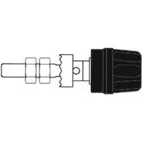 Hirschmann 4mm AANSLUITKLEM MET GEISOLEERDE KOP / ZWART (PK10A) (HM2400A)